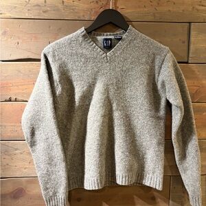 Gray V-Neck Sweater